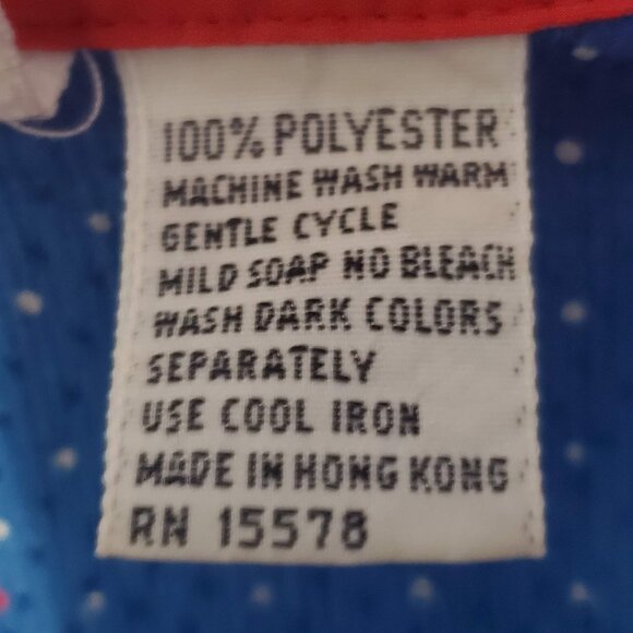 Vintage 80s Schrader Sport Blue Patterned Day Dress, Shirt Dress, 12 - Picture 8 of 8